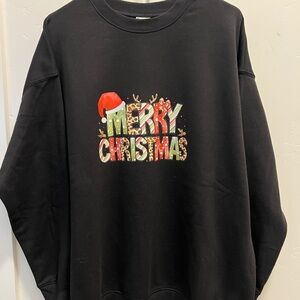 Merry Christmas Black Sweatshirt